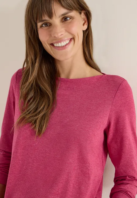 Shirt met lange mouwen beaujolais red melange