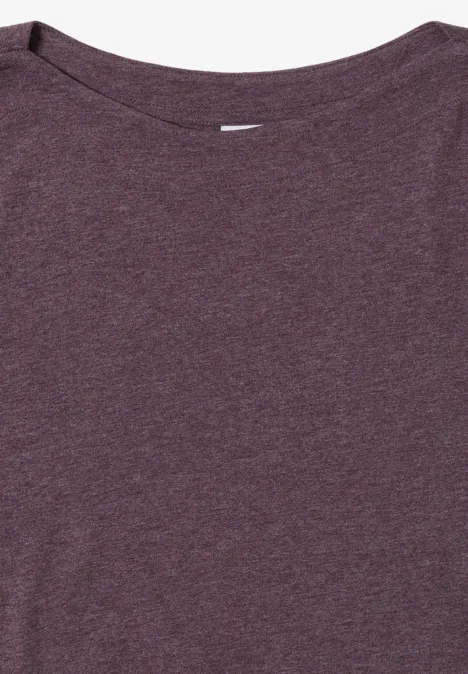 Shirt met lange mouwen eggplant red melange