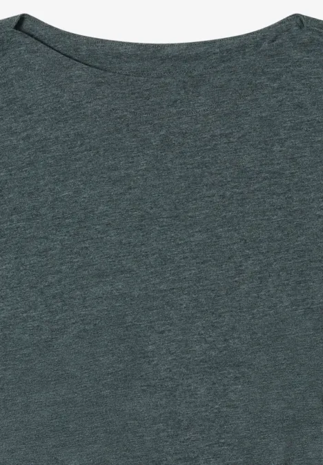 Langarmshirt ink green melange
