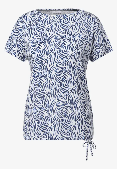 T-Shirt mit Tunnelzug vanilla white