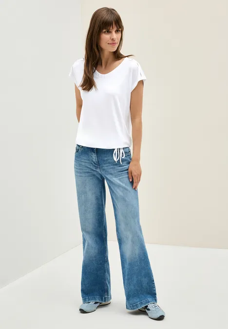 Shirt mit Cut-Out Details White