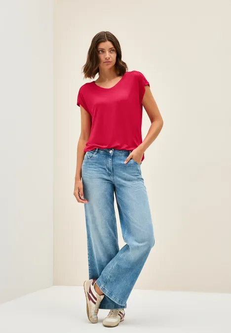Shirt mit Cut-Out Details glazed apple red