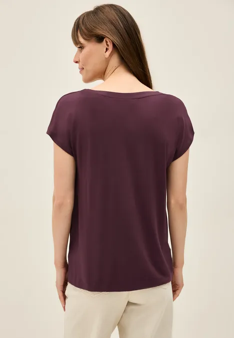 Shirt mit Cut-Out Details mulberry red