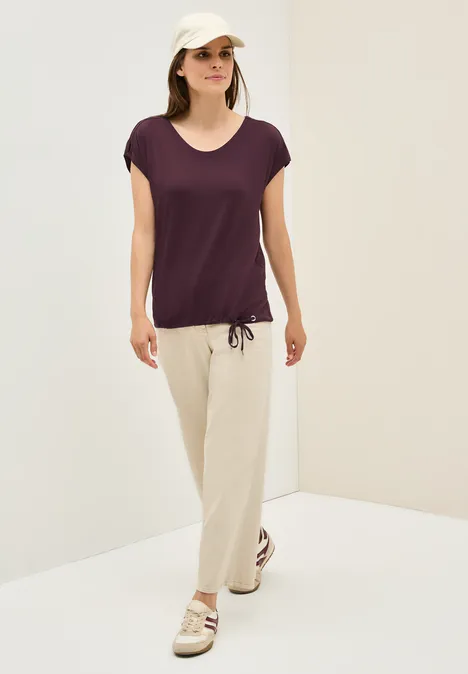 Shirt mit Cut-Out Details mulberry red