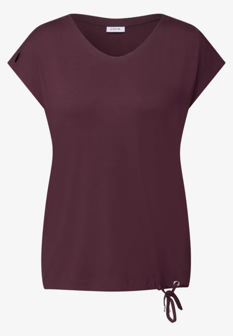 Shirt mit Cut-Out Details mulberry red