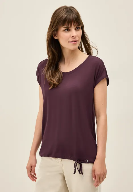Shirt mit Cut-Out Details mulberry red