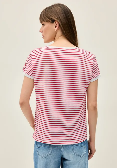 Gestreiftes Shirt glazed apple red