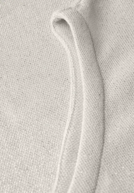 T-Shirt mit Glitzerdetails light beige