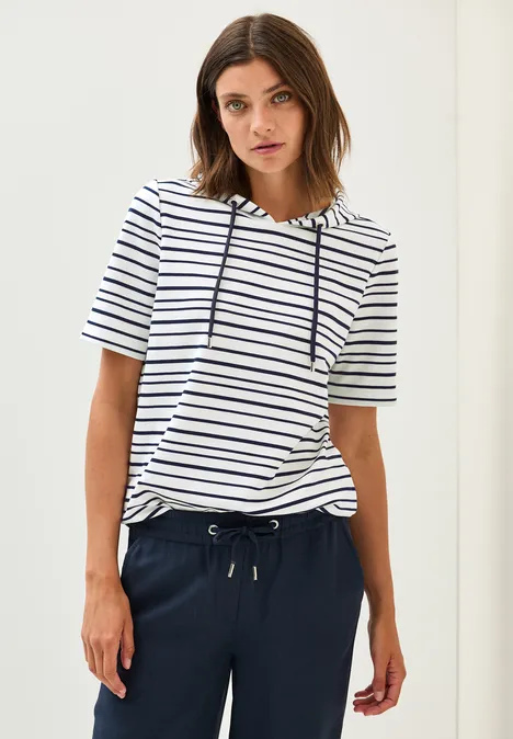 Gestreiftes Hoodie-Shirt urban navy blue