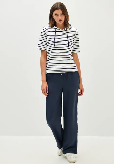 Gestreiftes Hoodie-Shirt urban navy blue