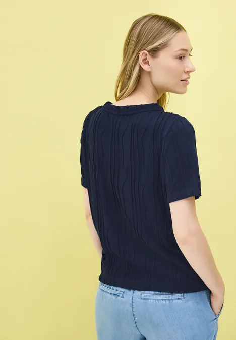 Strukturshirt urban navy blue