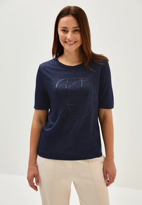 Shirt mit tonalem Print urban navy blue