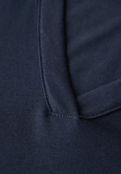 Split Neck Top urban navy blue