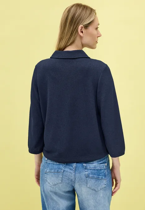 Leichte Crepe Jacke urban navy blue