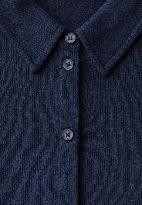 Leichte Crepe Jacke urban navy blue