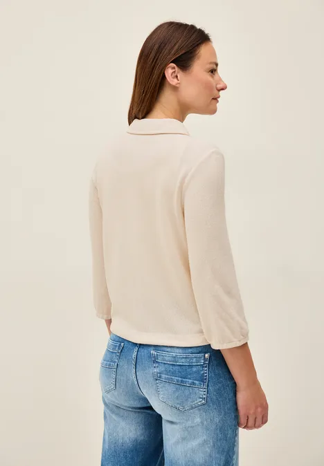 Leichte Crepe Jacke light beige