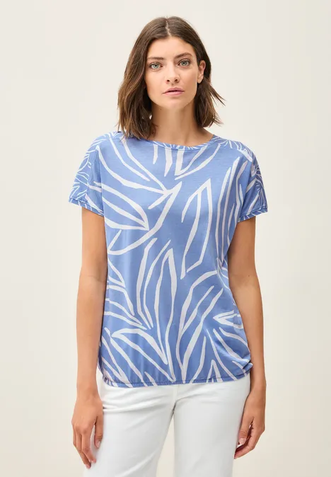 Print-Mix Shirt deep pastel blue
