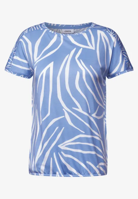 Print-Mix Shirt deep pastel blue