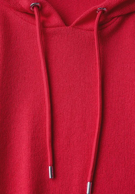 T-shirt à capuche en crêpe glazed apple red