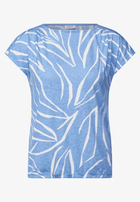 Shirt in Ausbrenner-Optik deep pastel blue