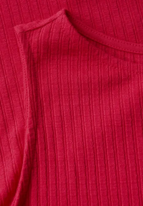 Top mit Rippstruktur glazed apple red