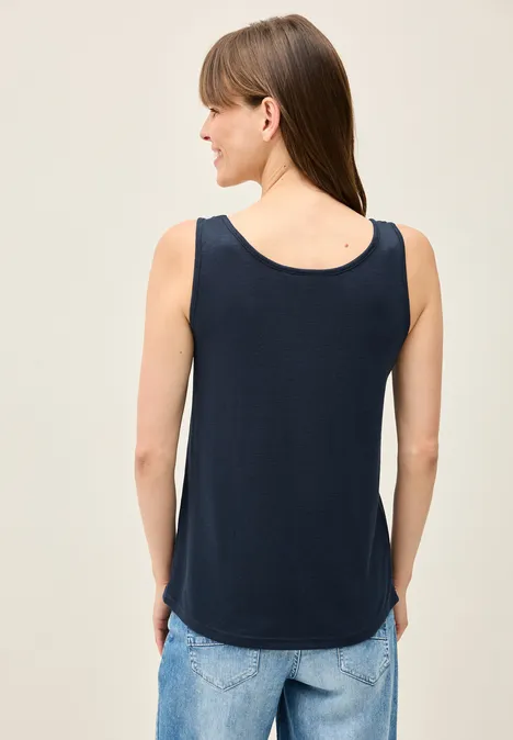 Top in Strick-Optik urban navy blue