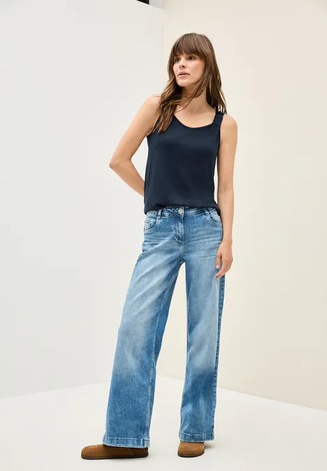 Top in Strick-Optik urban navy blue