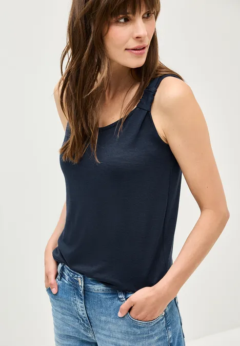 Top in Strick-Optik urban navy blue