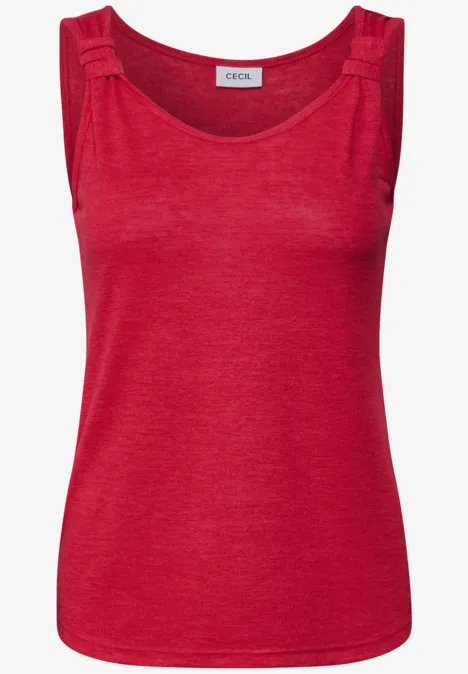 Top in Strick-Optik glazed apple red
