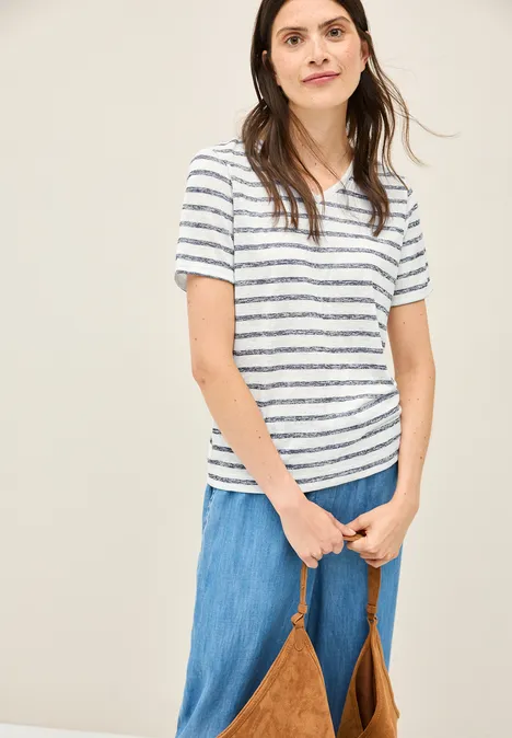 Strick-Look Streifen-Shirt urban navy blue