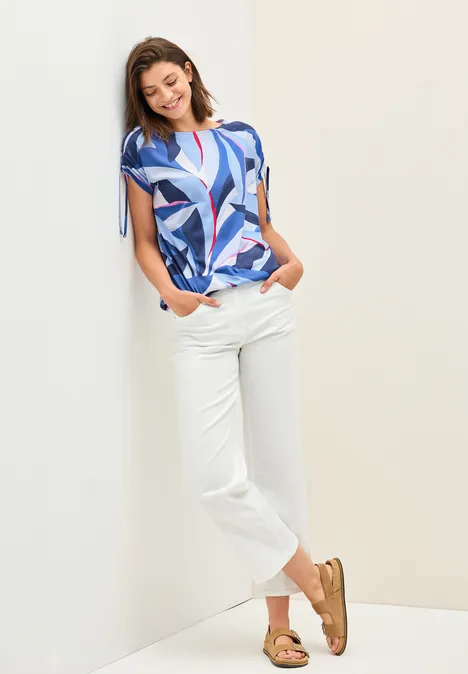 Print-Shirt mit Raffung urban navy blue