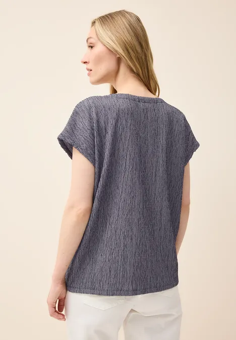 Shirt mit Crepe-Struktur urban navy blue