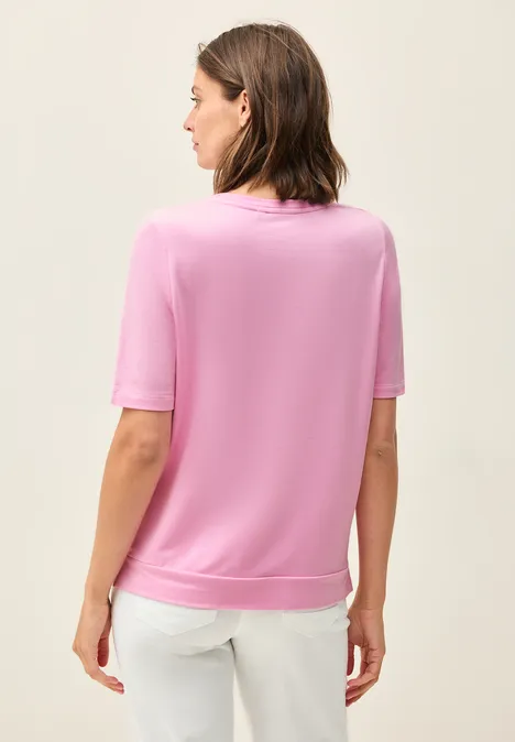 Shirt mit Wording Artwork cherry blossom pink