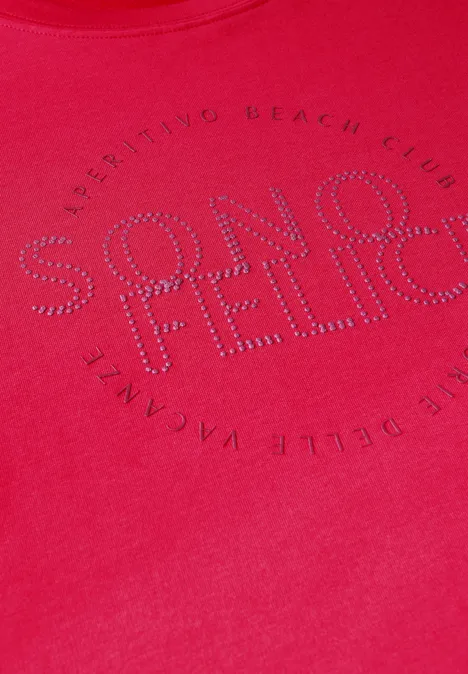 Shirt mit Wording Artwork glazed apple red