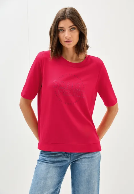 Shirt mit Wording Artwork glazed apple red