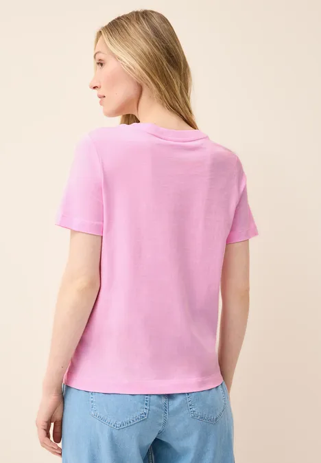 T-Shirt mit Wording-Detail cherry blossom pink