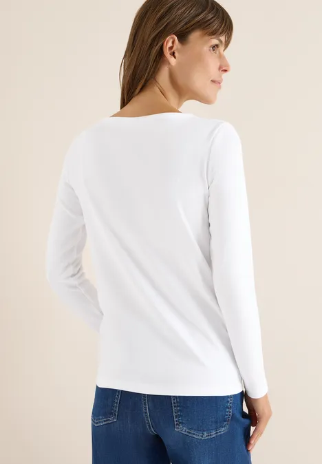 Shirt met boothals White Shirt met boothals White