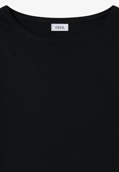 Shirt met boothals Black Shirt met boothals Black