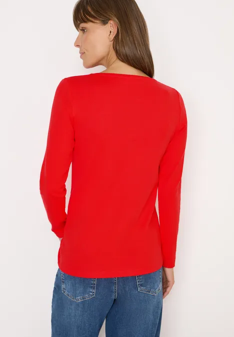 Shirt met boothals pumpkin orange Shirt met boothals pumpkin orange