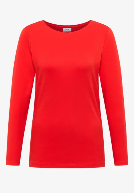 Shirt met boothals pumpkin orange Shirt met boothals pumpkin orange