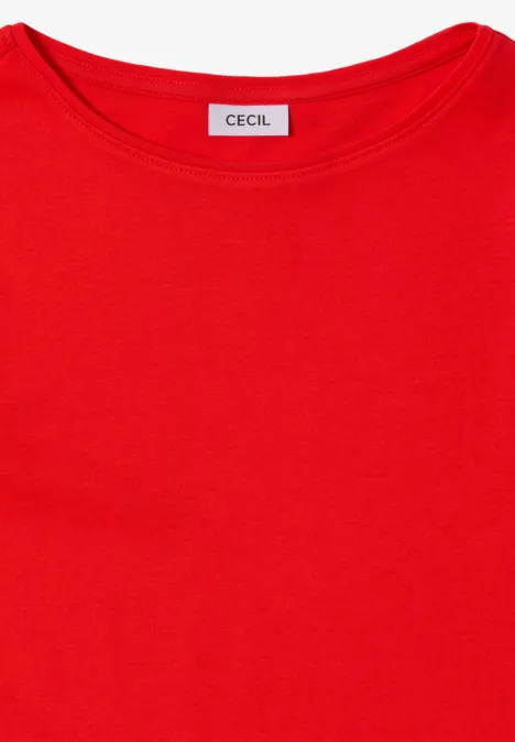 Shirt met boothals pumpkin orange Shirt met boothals pumpkin orange