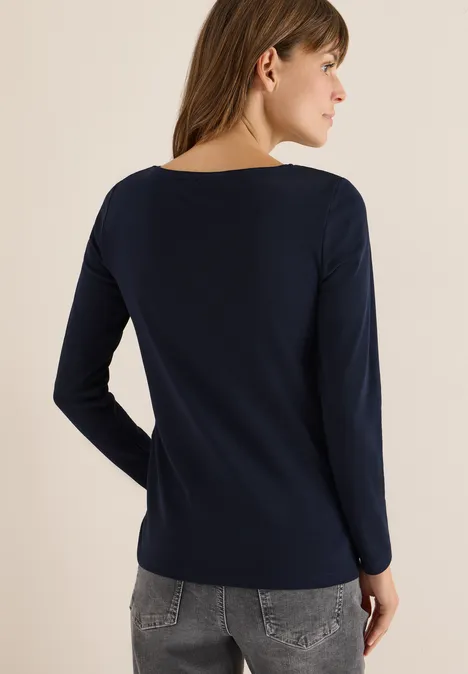 Shirt mit U-Boot-Ausschnitt urban dark blue