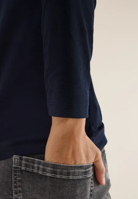 Shirt mit U-Boot-Ausschnitt urban dark blue