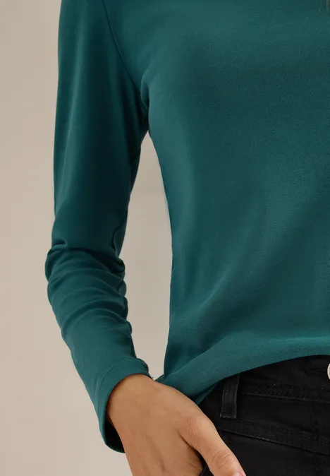 Shirt mit U-Boot-Ausschnitt dark sea green Shirt mit U-Boot-Ausschnitt dark sea green