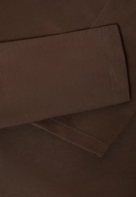 Shirt mit U-Boot-Ausschnitt chocolate mousse