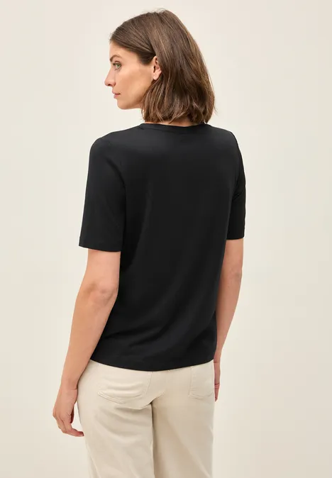 Basic Rundhals T-Shirt Black