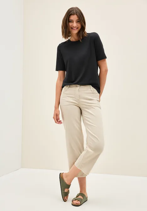 Basic Rundhals T-Shirt Black