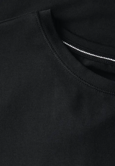 Basic Rundhals T-Shirt Black