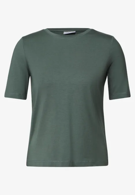 Basic Rundhals T-Shirt dark balmy khaki
