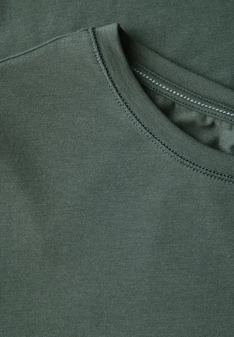 Basic Rundhals T-Shirt dark balmy khaki
